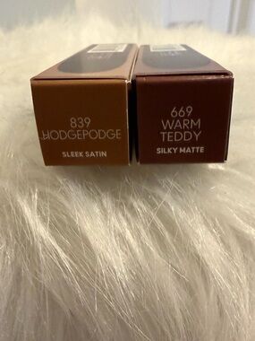 Set of 2 New Mac Lipstick Shades - 839 Hodgepodge & 669 Warm Teddy